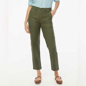 J. CREW Cotton Camp Pants – Size 12 Green Inseam 26” J Crew Factory